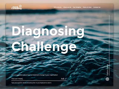 Doral Consulting Homepage Header homepage typography ui web design