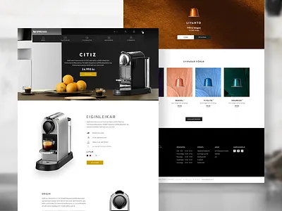 Nespresso E-commerce coffee design digital ecommerce iceland nespresso ui ux website