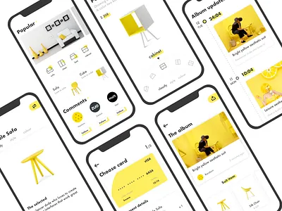 The Bright Yellow Aesthetic Features features furniture iphonex yellow
