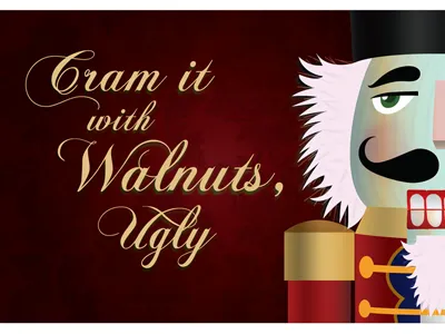 Merry UXmas Nutcracker holiday illustration nutcracker