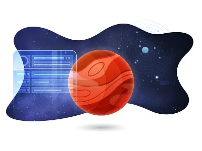 Kepler 90 i discovery exoplanet hud illustration kepler orbit planet sci fi science space stars