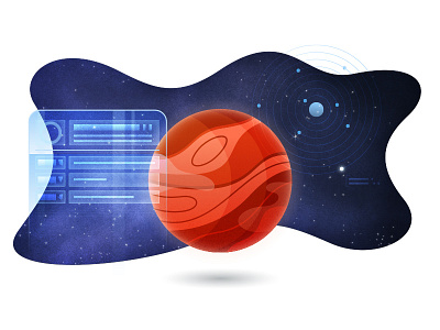 Kepler 90 i discovery exoplanet hud illustration kepler orbit planet sci fi science space stars