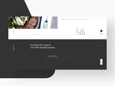 ACO Site - Contact black contact form portfolio ui ux