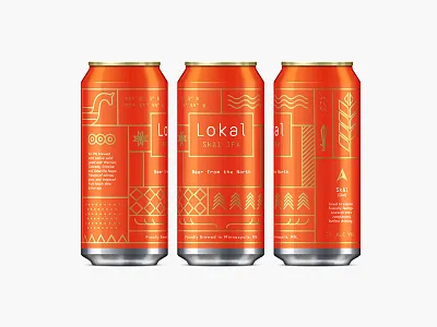 Lokal Skål IPA beer brand brewery cans illustration logo minneapolis minnesota north packaging scandinavian skol