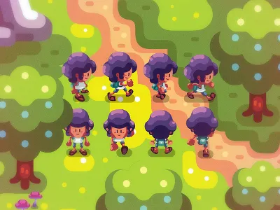 Timo's walking cycle adobe illustrator concept games illustration nintendo timo