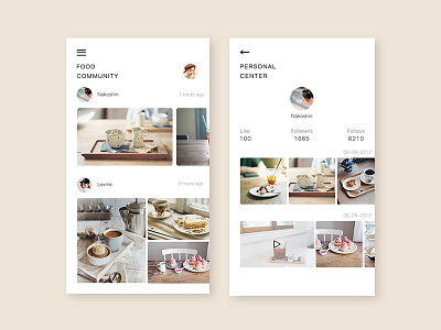 Social app app food ins simple social app ui