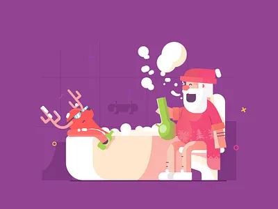 Christmas is coming. artwork bong christmas design graphic illustration santa vector weed