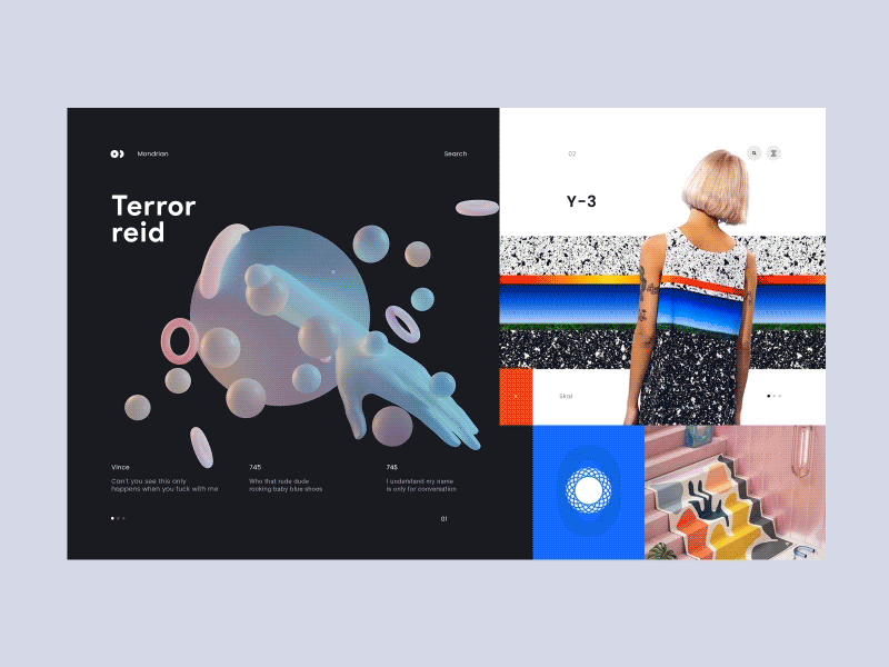 Mondrian – 02 concept design eyes fashion gradient look minimalistic motion superlative