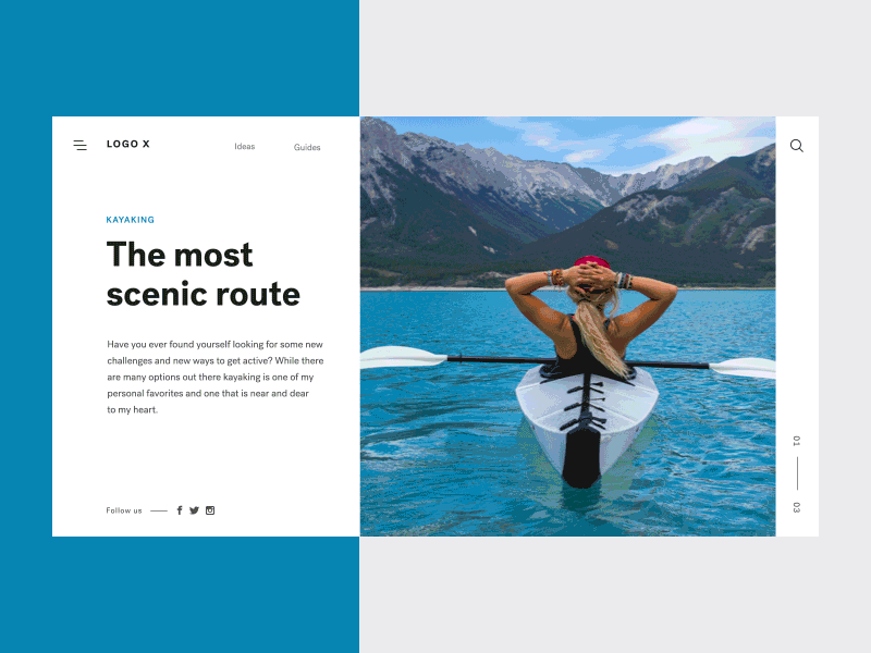 Travel Blog Animation animation blog dynamic interface motion transition travel ui web webdesign