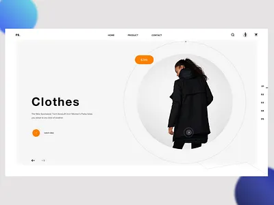 Minimal Website Header & UI Practice