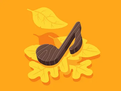 Google Play Music - Autumn Playlist autumn design google illustration music vector
