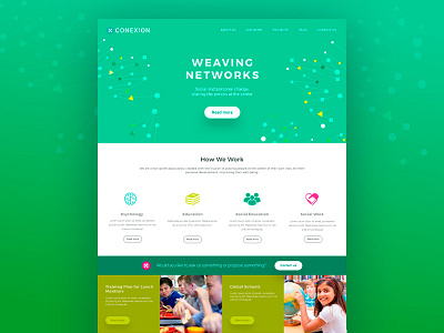 Homepage "Conexion" Healthcare Association education healthcare home homepage networking social ui ux