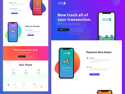 Simple Landing Page Concept bank clean finance fresh ios landing mobile modern simple website