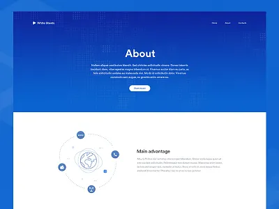 About Page Design of Marketing Website analytics data design illustration isometric laptop marketing server ui ux visualization web design