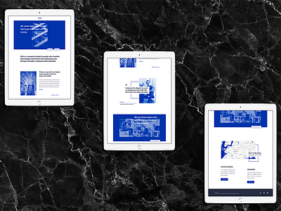 United Technologies Public Facing art direction blue company website editorial layout graphic design minimal layout negative space responsive design simple grid simple layout ui design web design