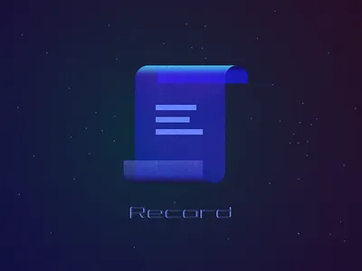 record icon light memorandum record