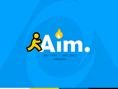 RIP AIM aim aol aol instant messenger ripaim running man