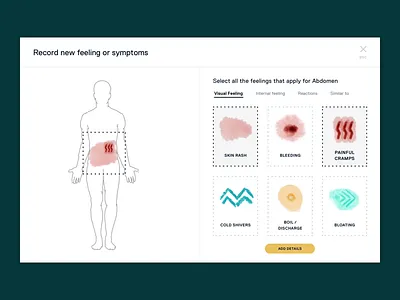 Feelings design document feelings healthcare illustration ipad record symptoms ui visual narrative