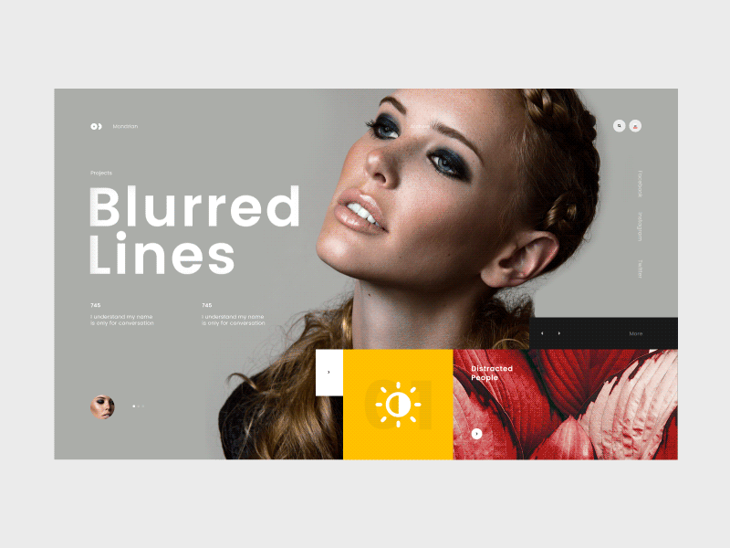 Mondrian - 03 colourful inspiration interaction minimalistic mondrian mondrianizm motion ui ux web