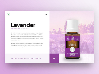 Essential Oils Landing Page Concept design essential oils hero hierarchy landing page modern spacing ui user interface ux webdesign young living