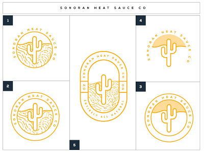 Sonoran Heat Logo Brand1 bottles branding business cards cactus condiments food heat hot sauce lables logo sauce