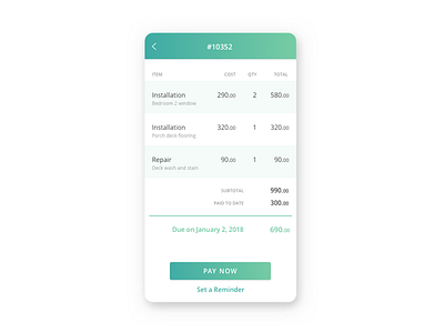 Daily UI #046 - Invoice 046 daily ui invoice