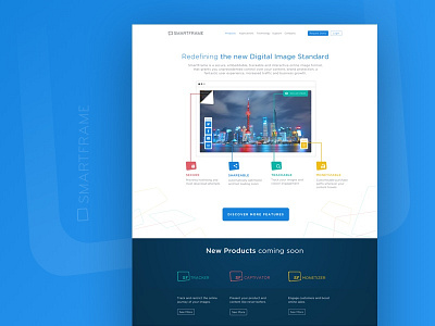 SmartFrame Homepage b2b home homepage site technology ui ux web