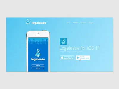 Web Hero for App Idea app blue clean hero image logo web