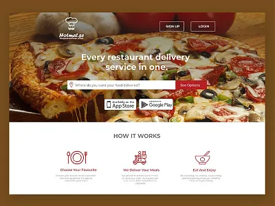 pizza delivery website shot delivery login logo pizza signup typography ui ux website