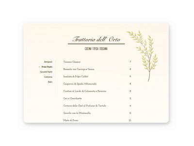 Daily UI #043 - Food/Drink Menu 043 daily ui food menu restaurant