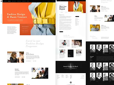 Programs Listing — Paris American Academy Website 🇫🇷 art concept design fashion grid layout listing paris photography ui web design website