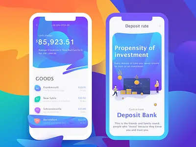 Savings iOS App calendar cash deposit finance fintech money more offers payment saving trending wallet