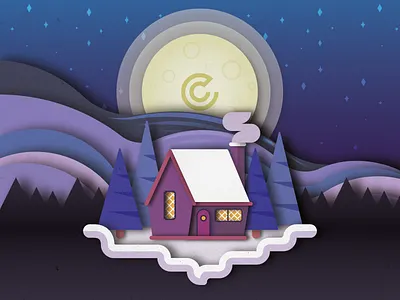 Christmas card scene cabin christmas christmas card christmas scene santa scene seasons greetings winter winter scene xmas