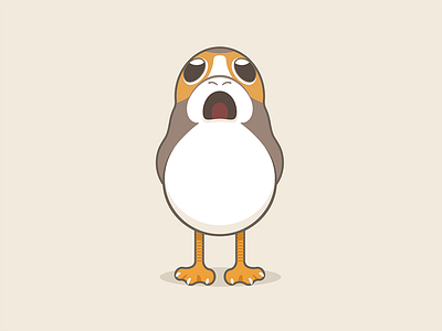 Sing, little Porg illustration porg star wars vector