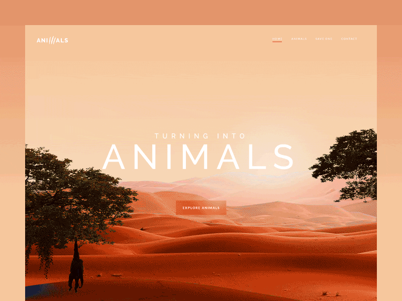 Animals animal animation interaction jungle landing monkey orange parallax web