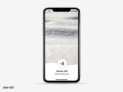 #037 – Weather UI christmas dailyui snow ui ux weather