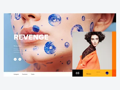 Revenge app clean design flat interface layout minimal simple ui ux web website