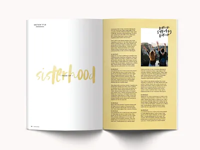 Magazine Redesign branding clean design feminine herringbone magazine spread modern patterns redesign script seamless pattern watercolor