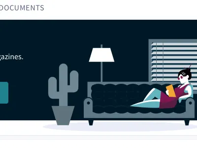 Scribd- "Subscribe" Promo Banner advertising banner brand design education graphic illustration marketing promo promotional responsive user