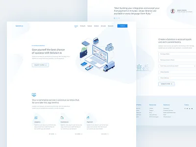 eCommerce Application Landing Page agency application application service ecommerce illustration interface landing page software startup subash web design website