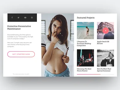Landing Page - screens bright colors light magenta mondrian screens sketch slides ui ux white