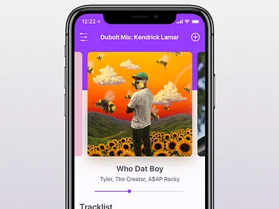 Dubolt Mobile Trackflow app ios mobile music ui visual design