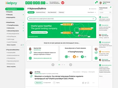 Helpzy clean interface modern portal ui usability ux website