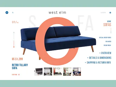 West Elm Product Page Concept