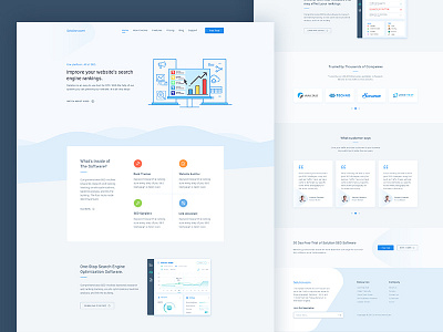 SEO Application Landing Page application application landing page bangladesh illustration interface landing page seo seo service software startup web design website