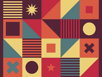 Wrapping Paper geometry illustration mural pattern the son of toza vector wrapping paper