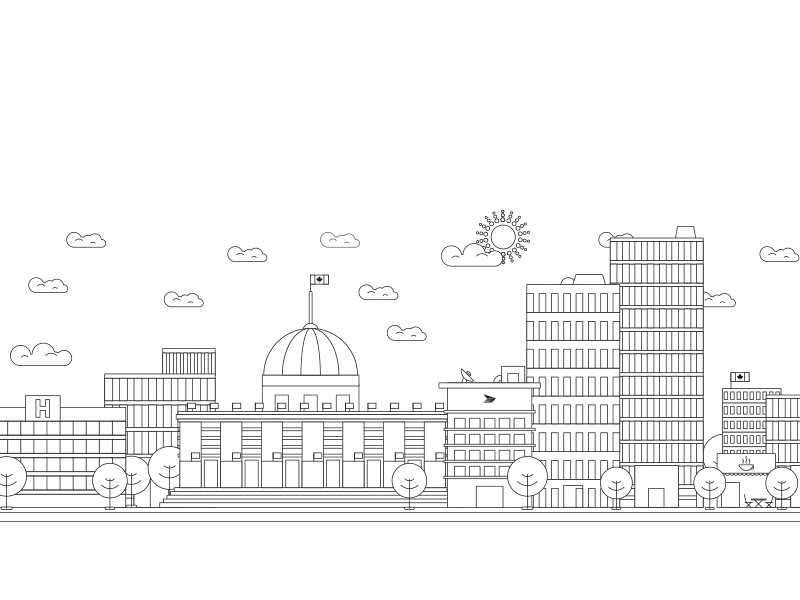 Vector city landscape city design illustration landscape vector