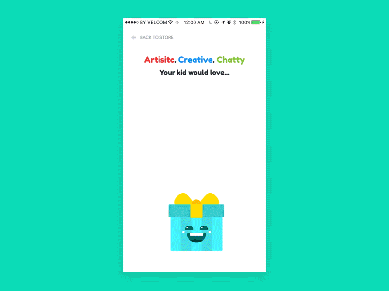 Gift Picker Animation animation app gift illustration ui ux