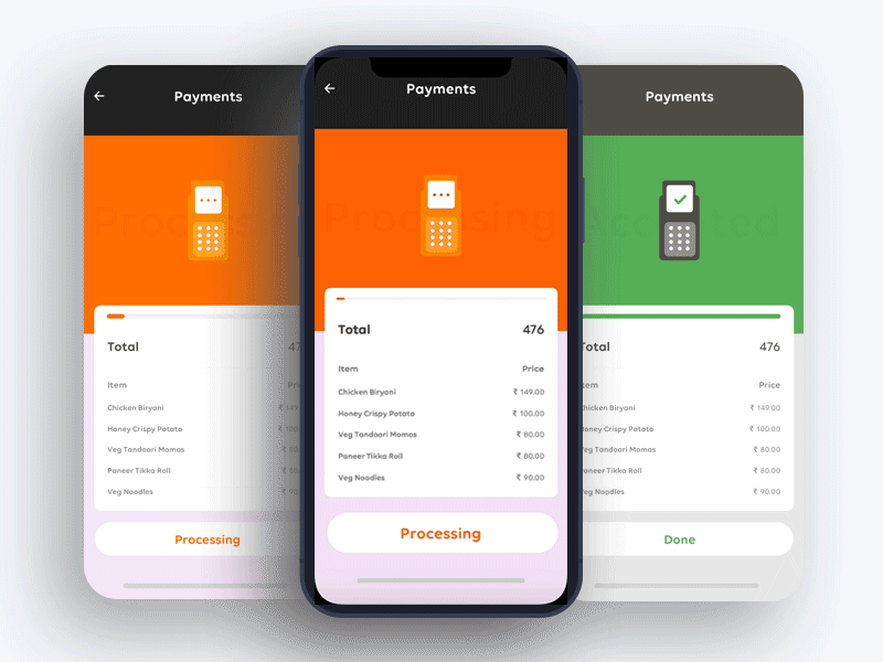 Payment Microinteraction- iPhone X flinto ios iphone x microinteractrion payment processing sketch success ui ux
