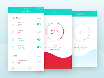 Smart Home—UI Weekly Challenges-Season 02 / Week [8/10] app ios smart home typography ui ux